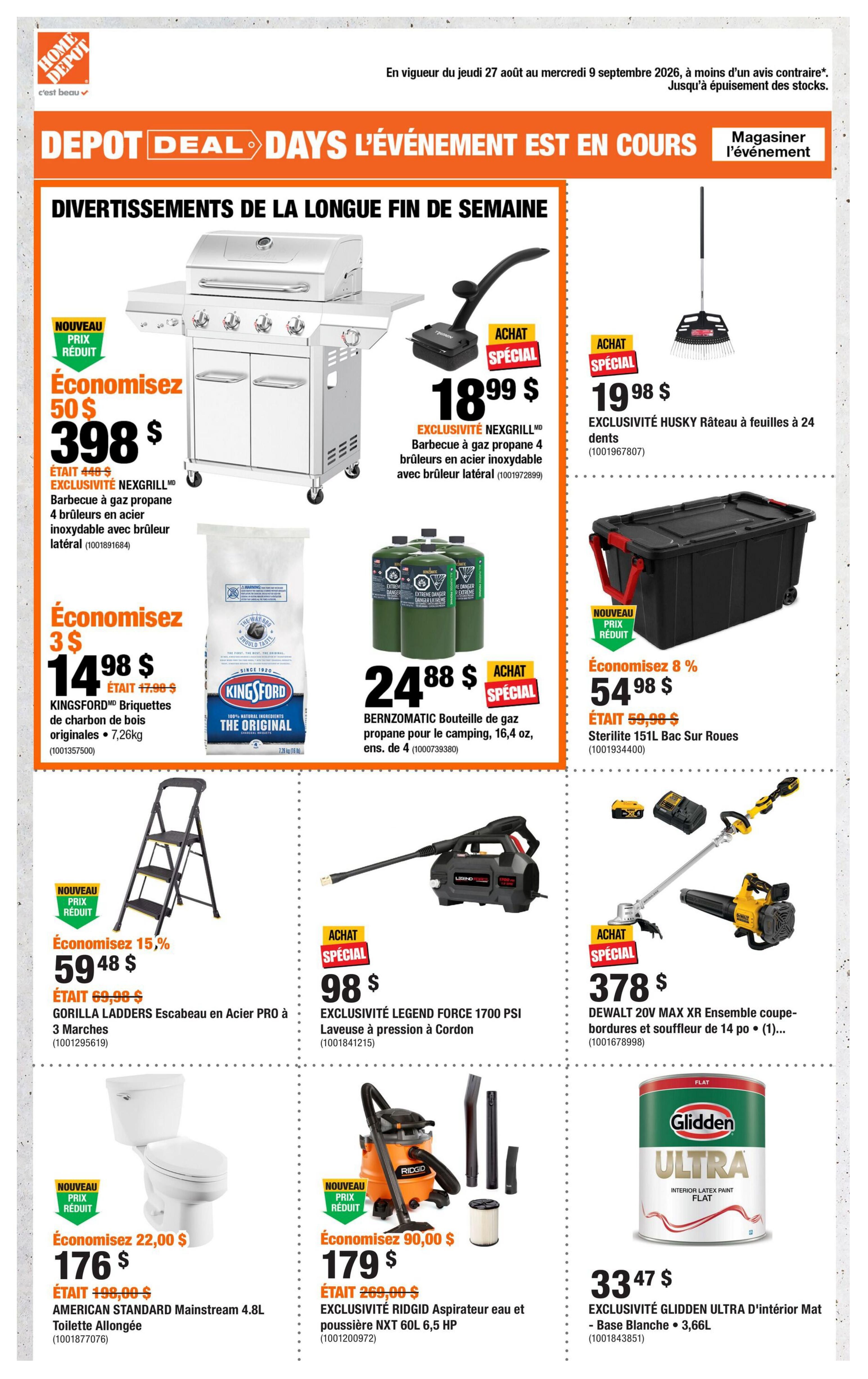 Home Depot (QC) Flyer August 27 to September 9