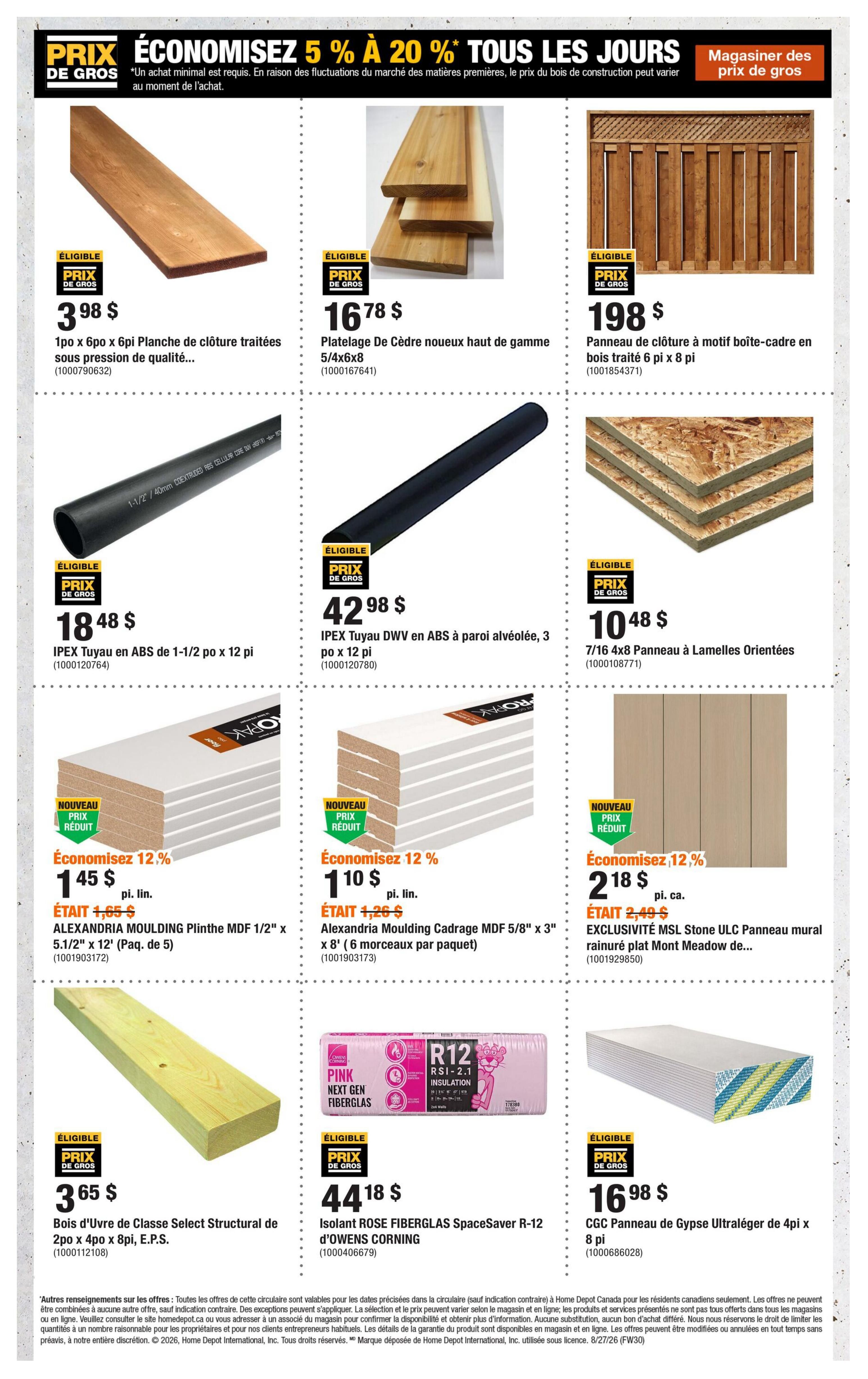 Home Depot (QC) Flyer August 27 to September 9