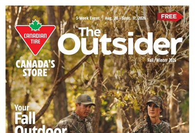 Canadian Tire The Outsider Catalogue August 28 to September 17