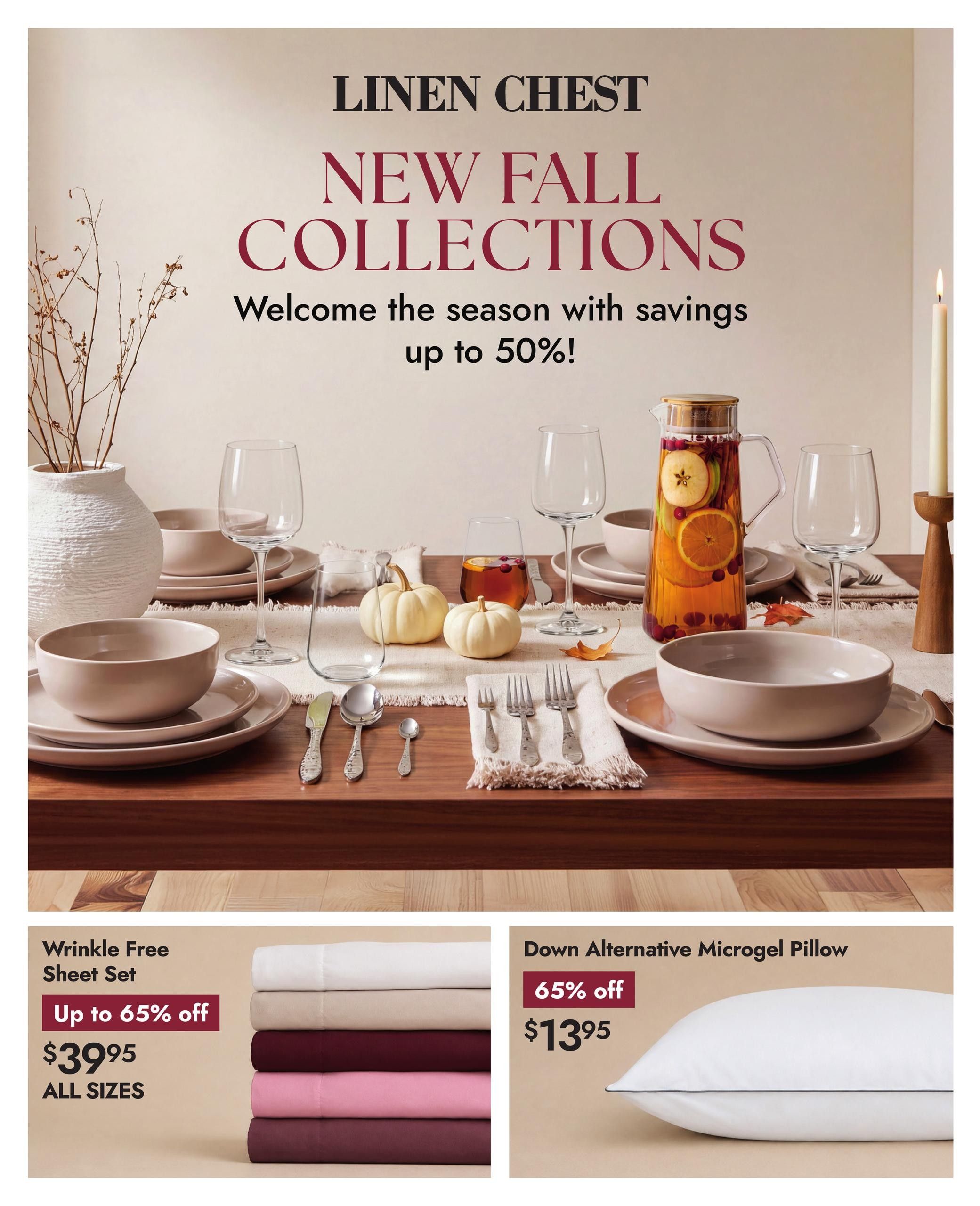 Linen Chest Flyer August 26 to September 20