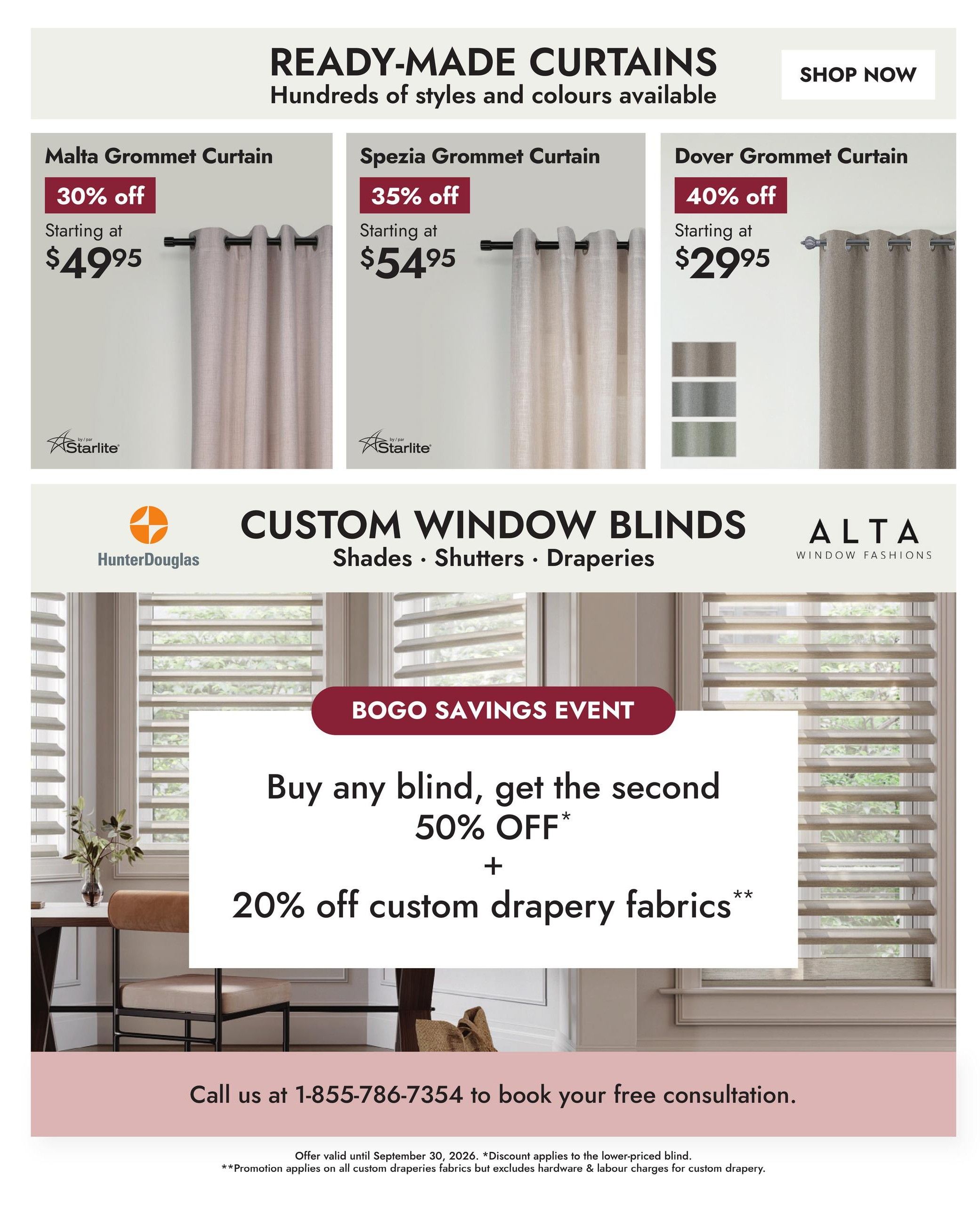 Linen Chest Flyer August 26 to September 20