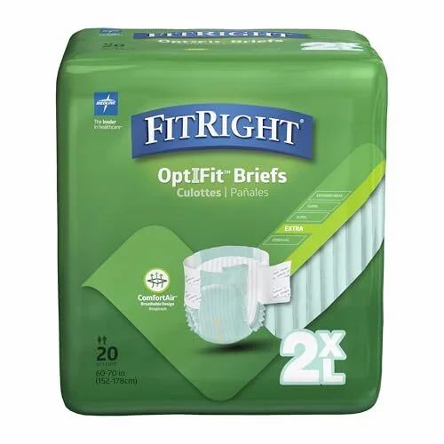 Amazon.ca: Medline Fitright Extra Briefs; XX-Large; 20 Count 4 Pack $23.99 (reg. $61.97)