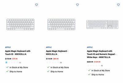 London Drugs: Apple Magic Keyboard with Touch ID, USB-C (TKL $80, Non-TKL $130)