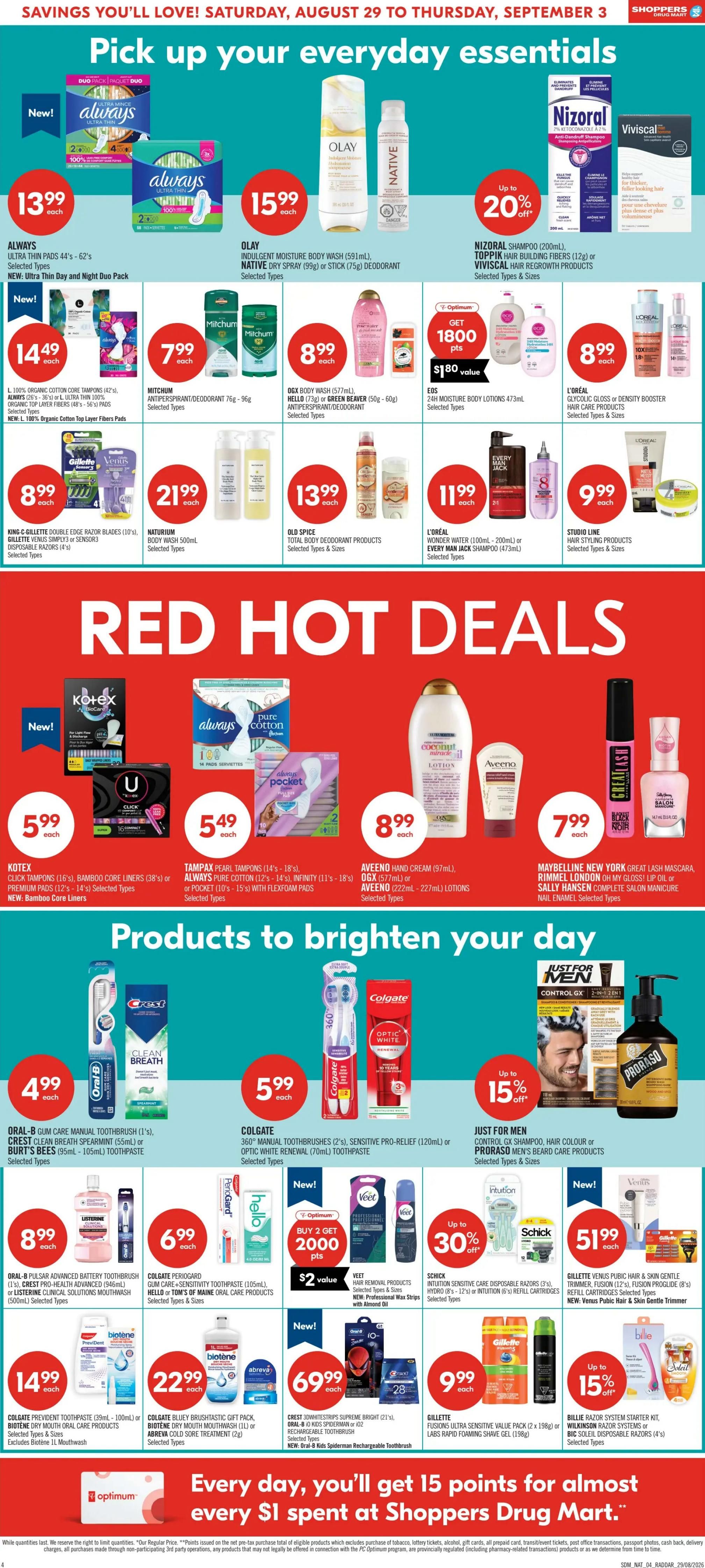 Shoppers Drug Mart (West) Flyer August 29 to September 3