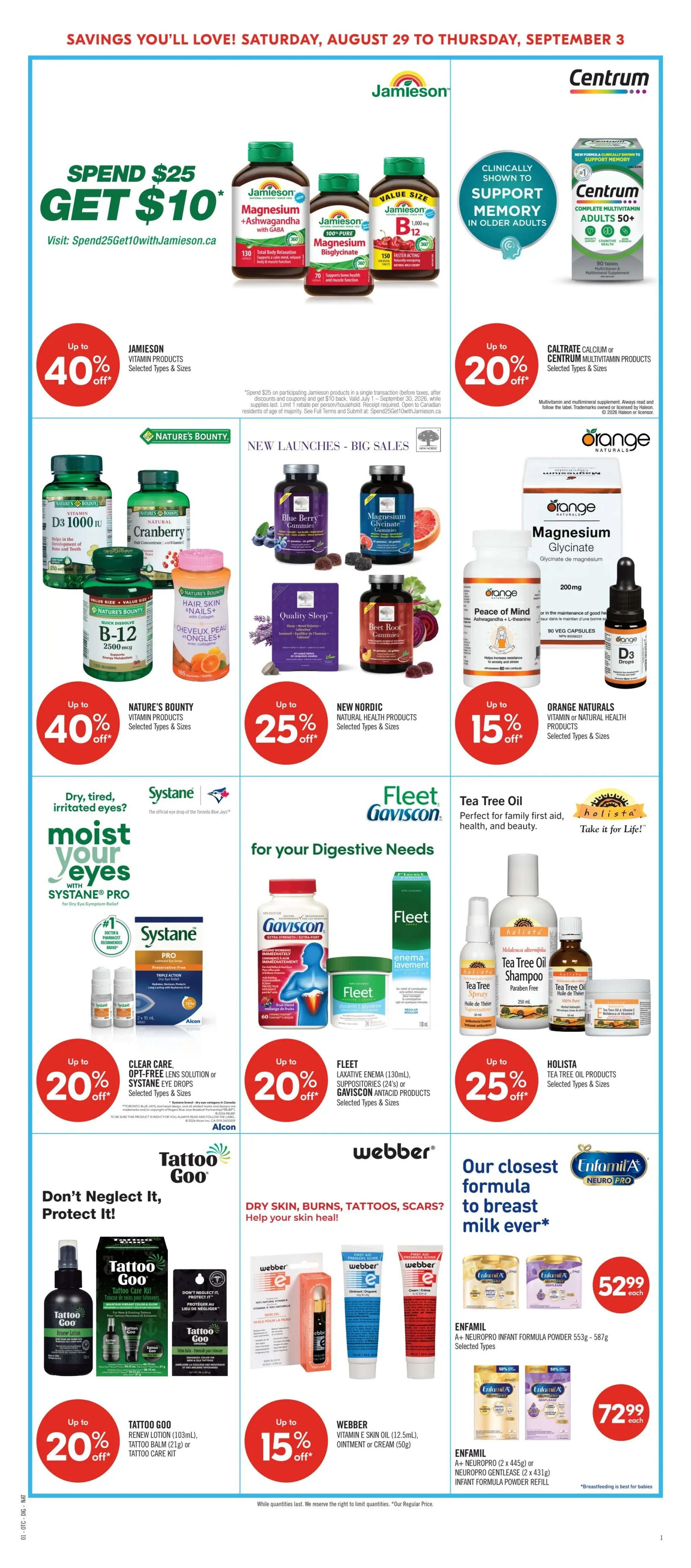 Shoppers Drug Mart (West) Flyer August 29 to September 3