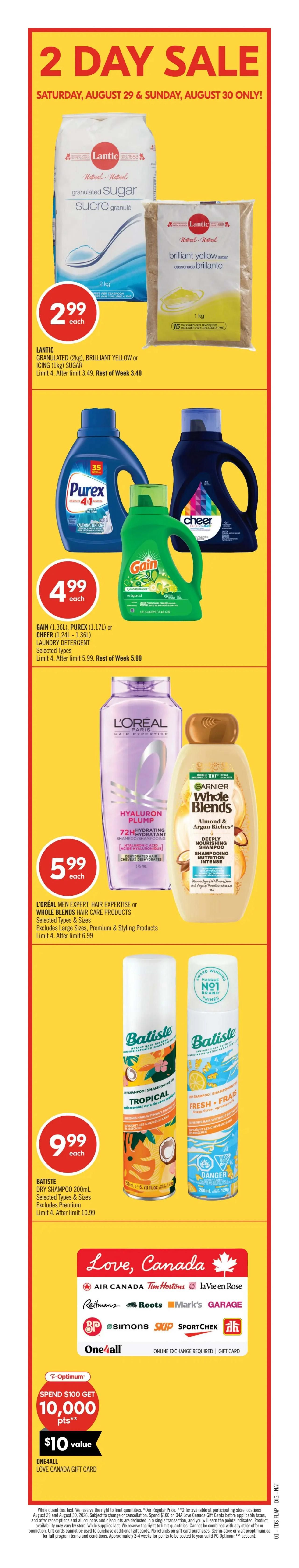 Shoppers Drug Mart (West) Flyer August 29 to September 3