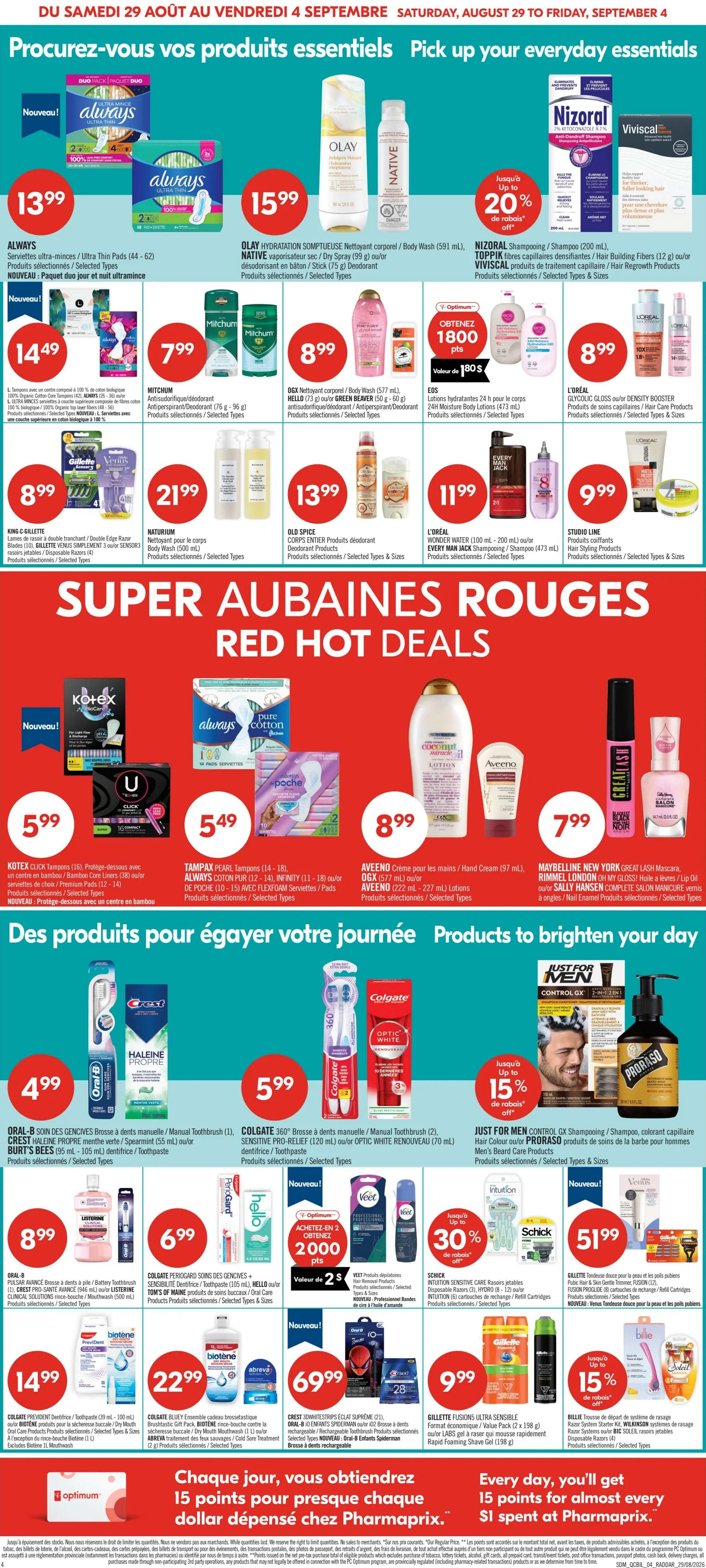 Pharmaprix Flyer August 29 to September 3