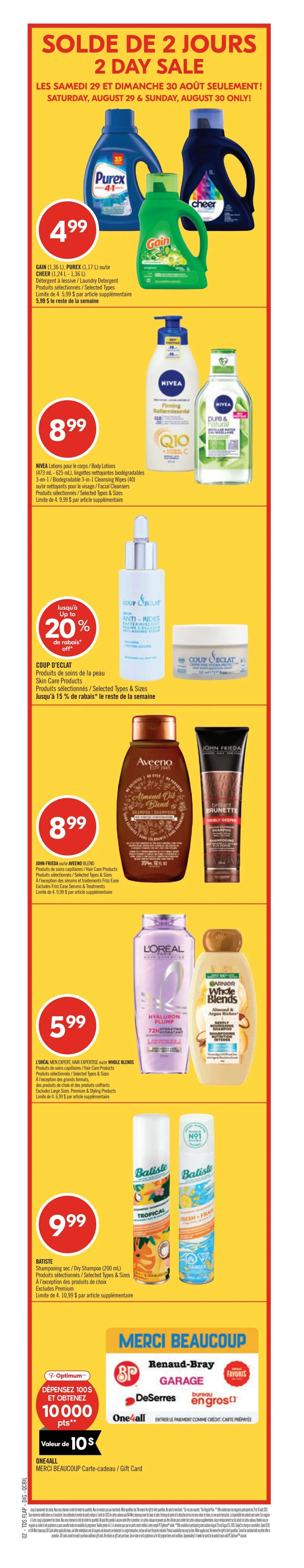 Pharmaprix Flyer August 29 to September 3