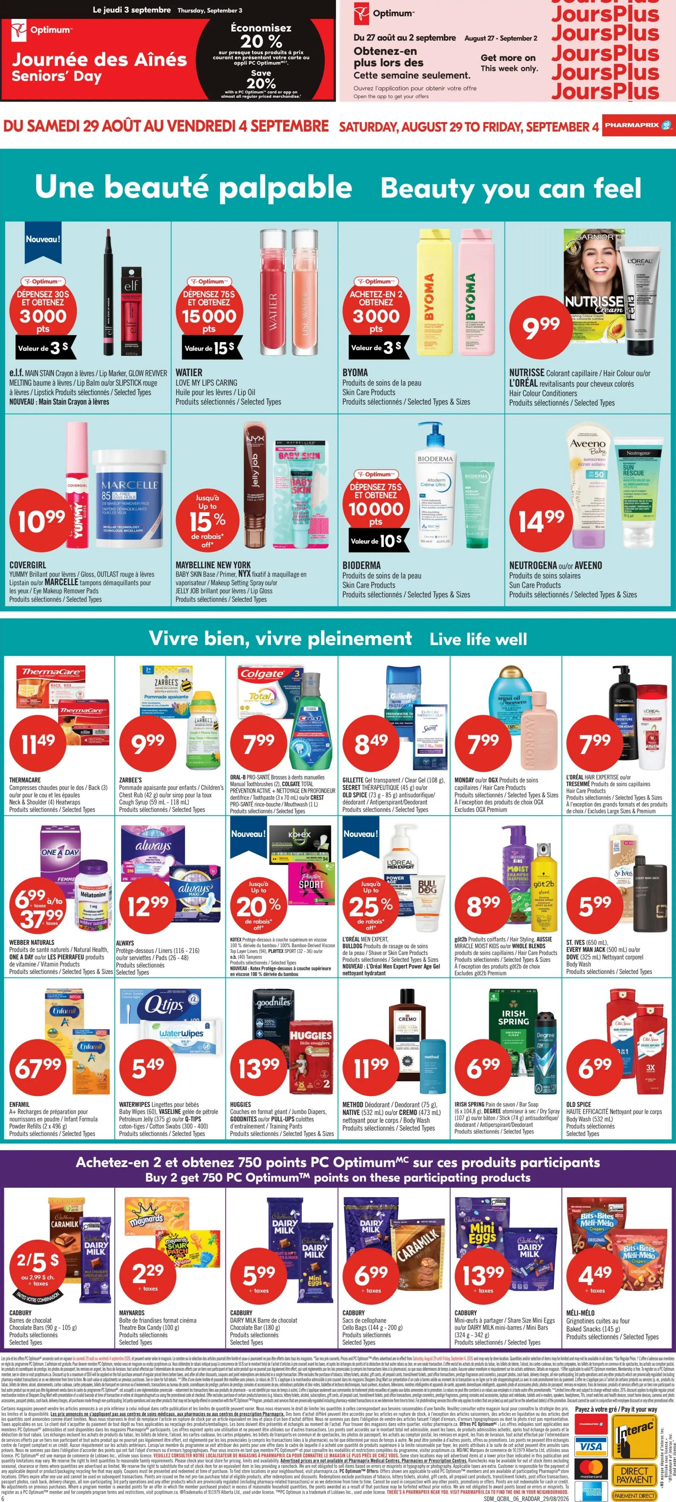 Pharmaprix Flyer August 29 to September 3