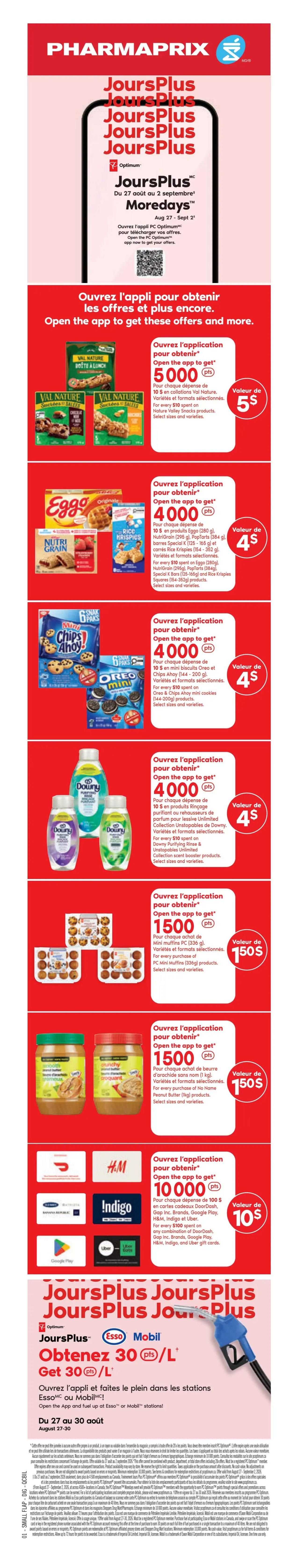 Pharmaprix Flyer August 29 to September 3