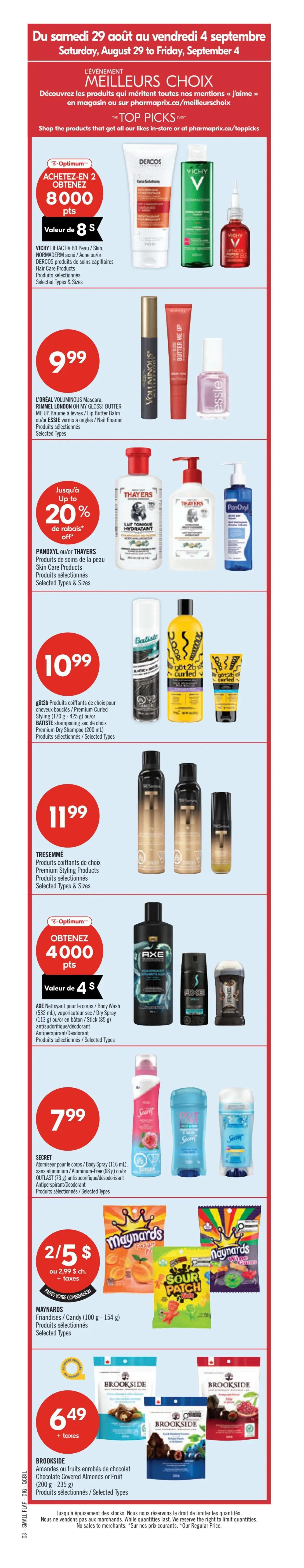 Pharmaprix Flyer August 29 to September 3
