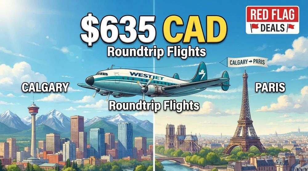 WestJet: Calgary (YYC) to Paris (CDG) Direct Return - $635 CAD (Oct / Nov Dates) WestJet: Calgary (YYC) to Paris (CDG) Direct Return - $635 CAD (Oct / Nov Dates)
