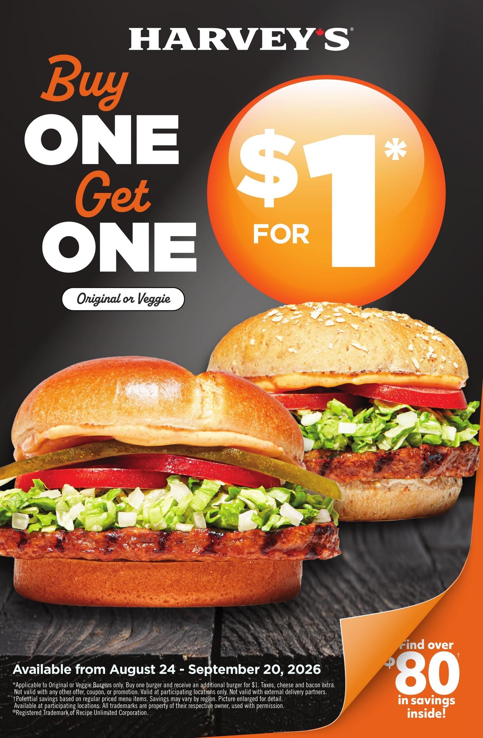 Harvey's Deals And Coupons August 24 to November 1