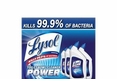 Amazon.ca: Lysol Power Toilet Bowl Cleaner, Disinfectant Gel, 4 × 946 mL $11.99