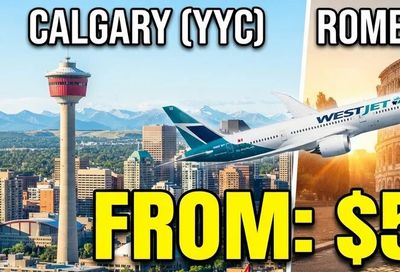 WestJet: Calgary to Rome, Italy – From $575 CAD roundtrip (Taxes included)