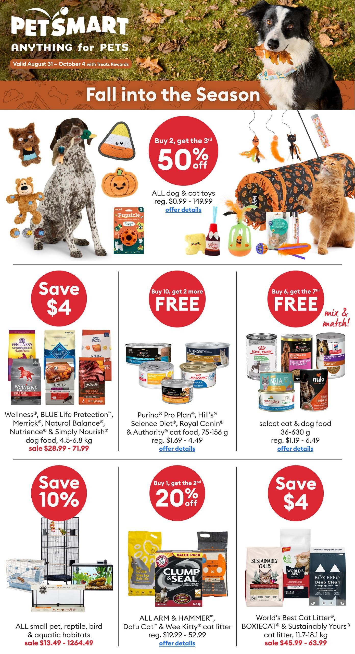 PetSmart Flyer August 31 to October 4