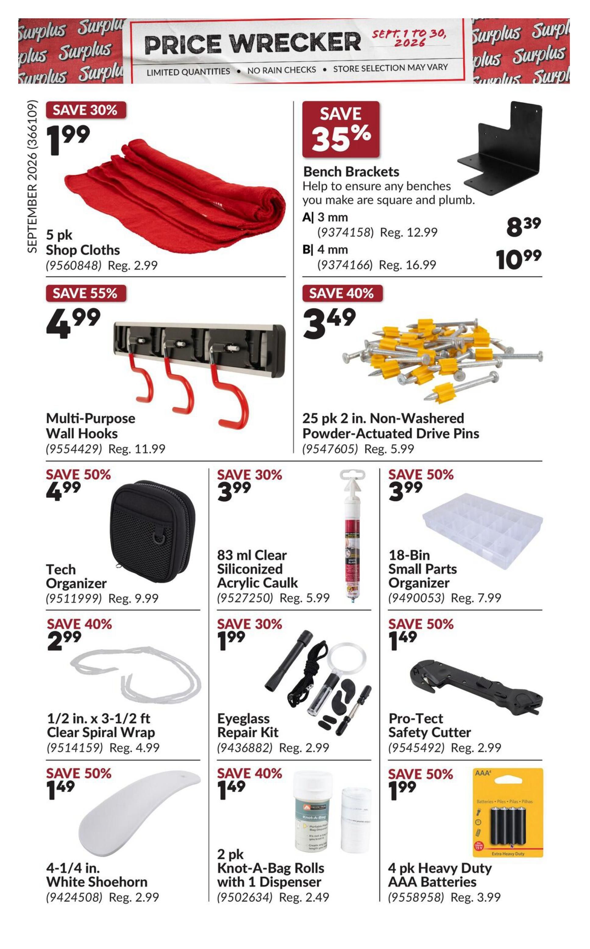 Princess Auto Price Wrecker Flyer September 1 to 30