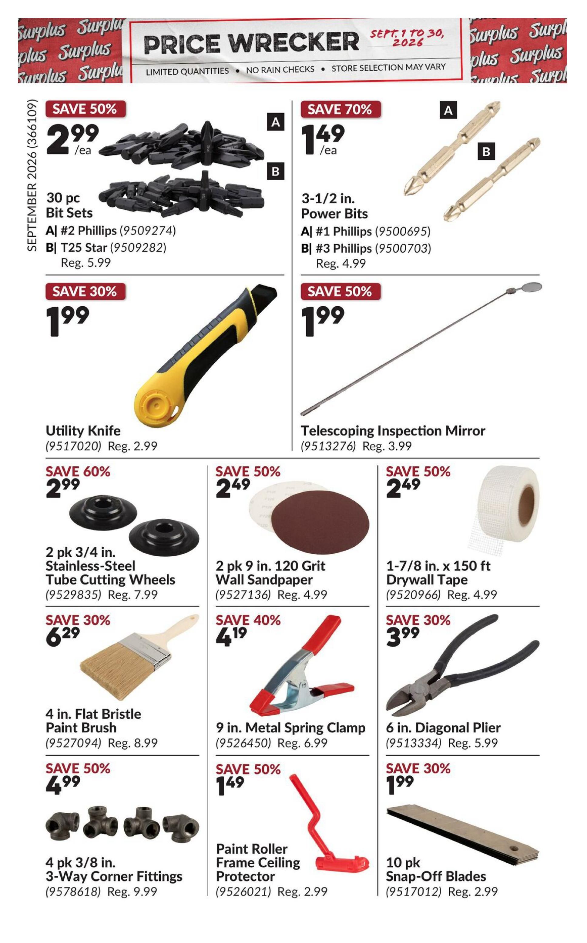 Princess Auto Price Wrecker Flyer September 1 to 30
