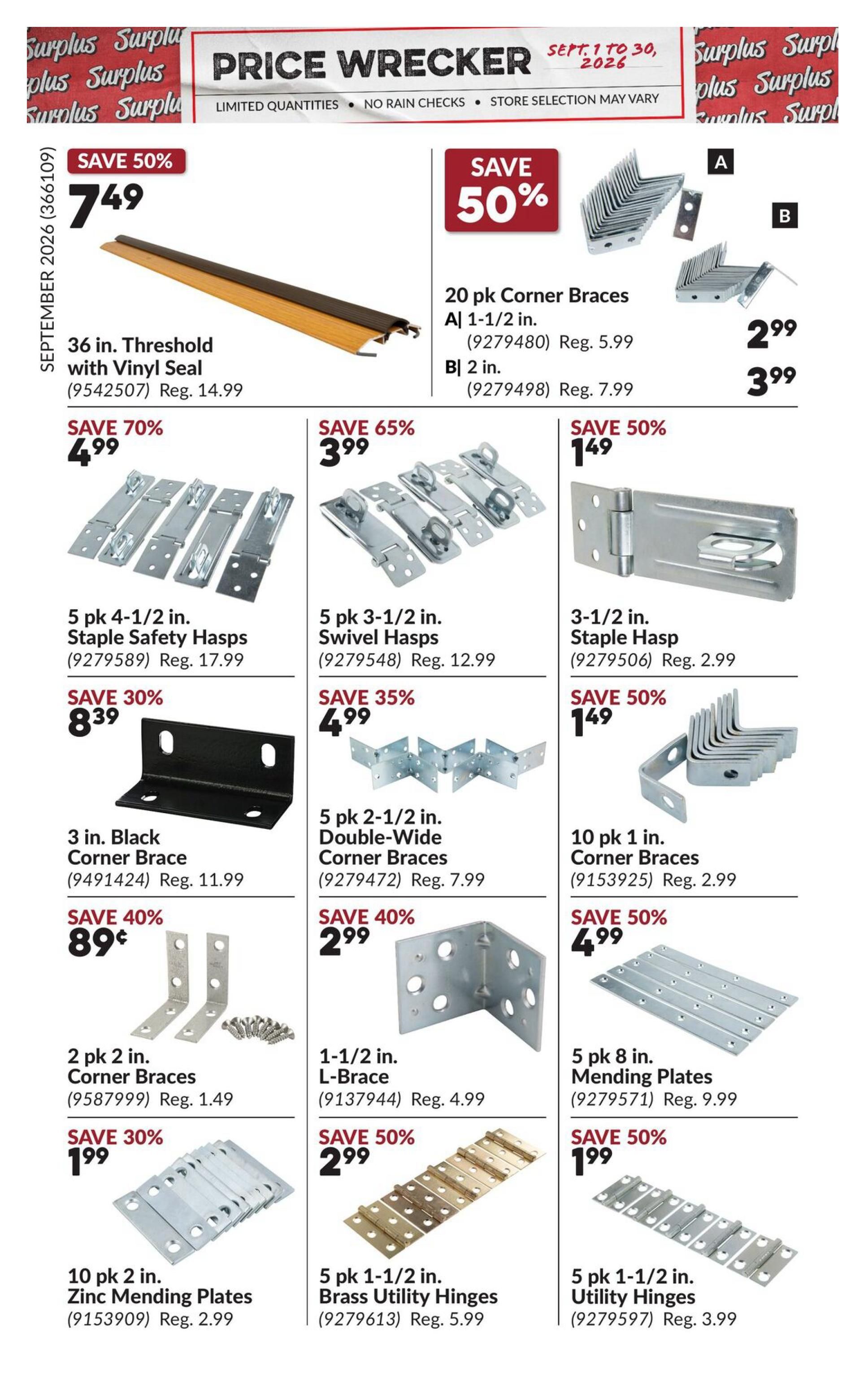 Princess Auto Price Wrecker Flyer September 1 to 30