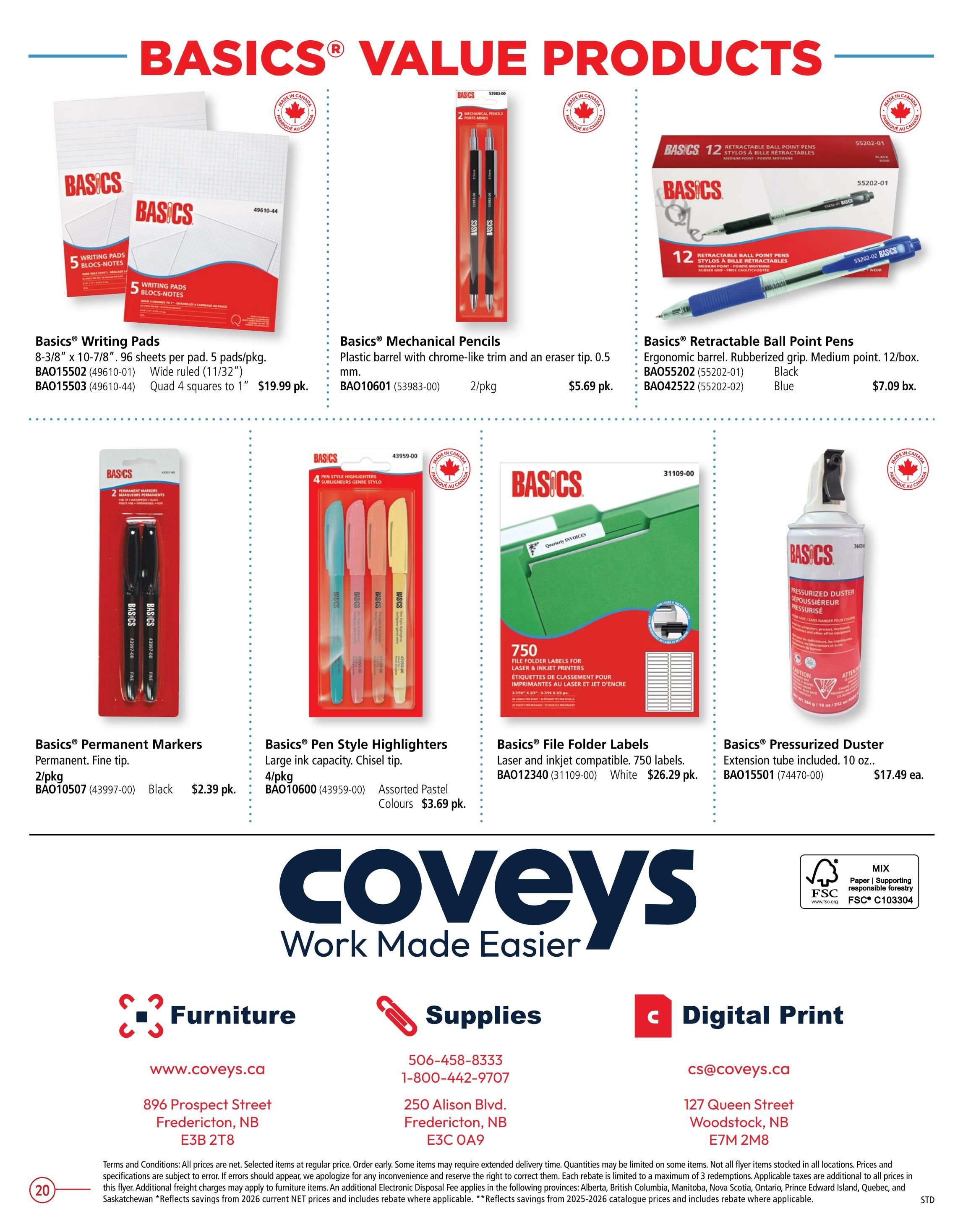 Covey Basics Flyer September 1 to 30