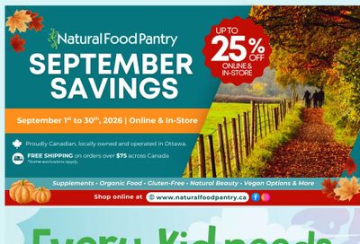 Natural Food Pantry Flyer September 1 to 30