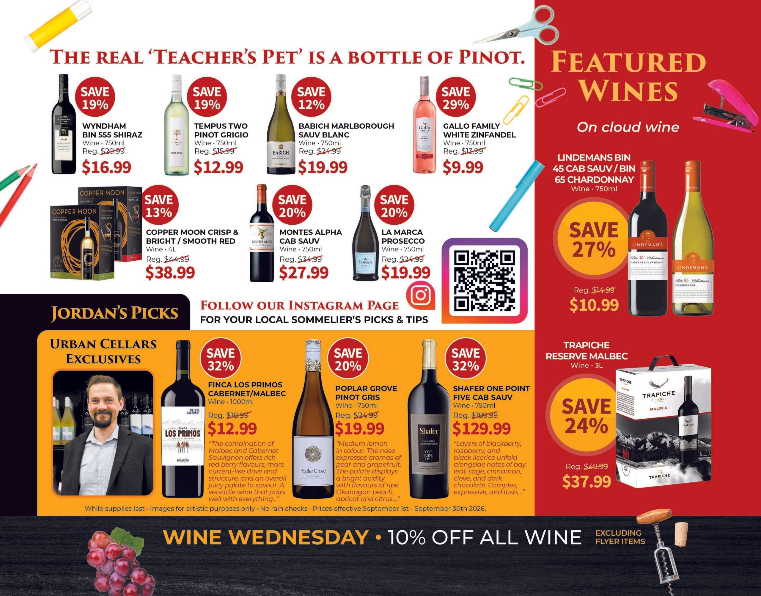 Urban Cellars Quance Monthly Flyer September 1 - 30, 2026
