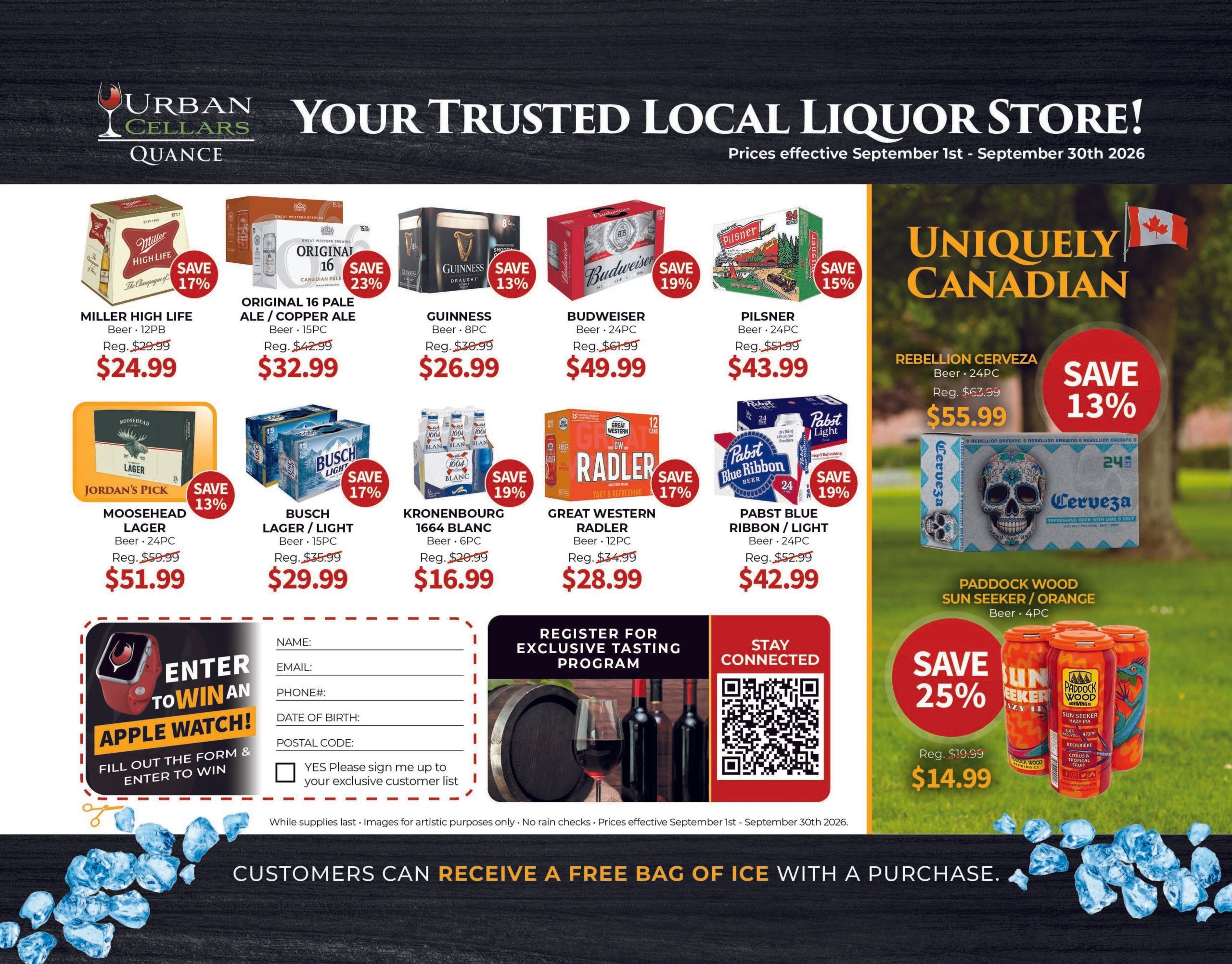 Urban Cellars Quance Monthly Flyer September 1 - 30, 2026