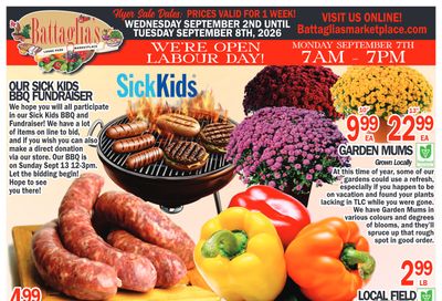 Battaglia's Marketplace Flyer September 2 to 8