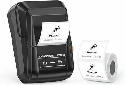 Amazon.ca: SUPVAN T50M Pro Bluetooth Label Maker Machine with Tape, Black Wide Waterproof Label, High Image Quality, App with 30 Fo