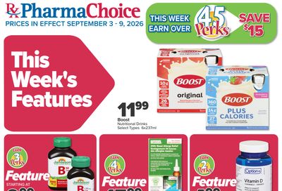 PharmaChoice Health Centre Flyer September 3 to 9
