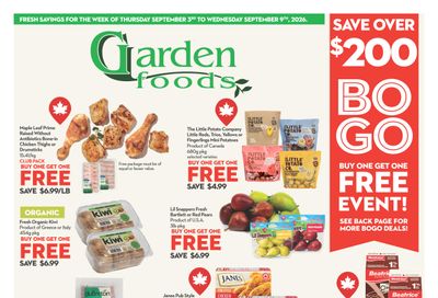 Garden Foods Flyer September 3 to 9