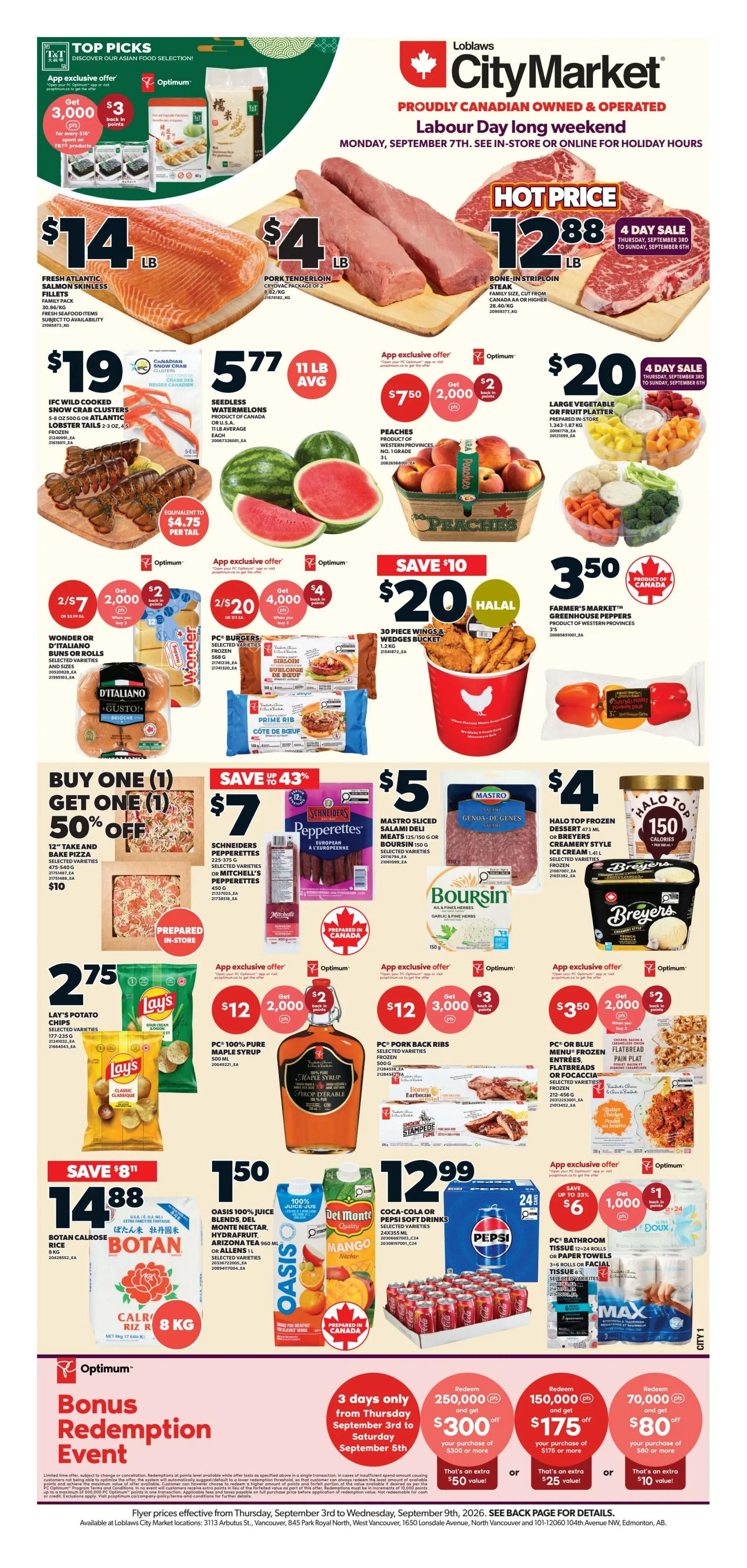 Loblaws City Market (West) Flyer September 3 to 9