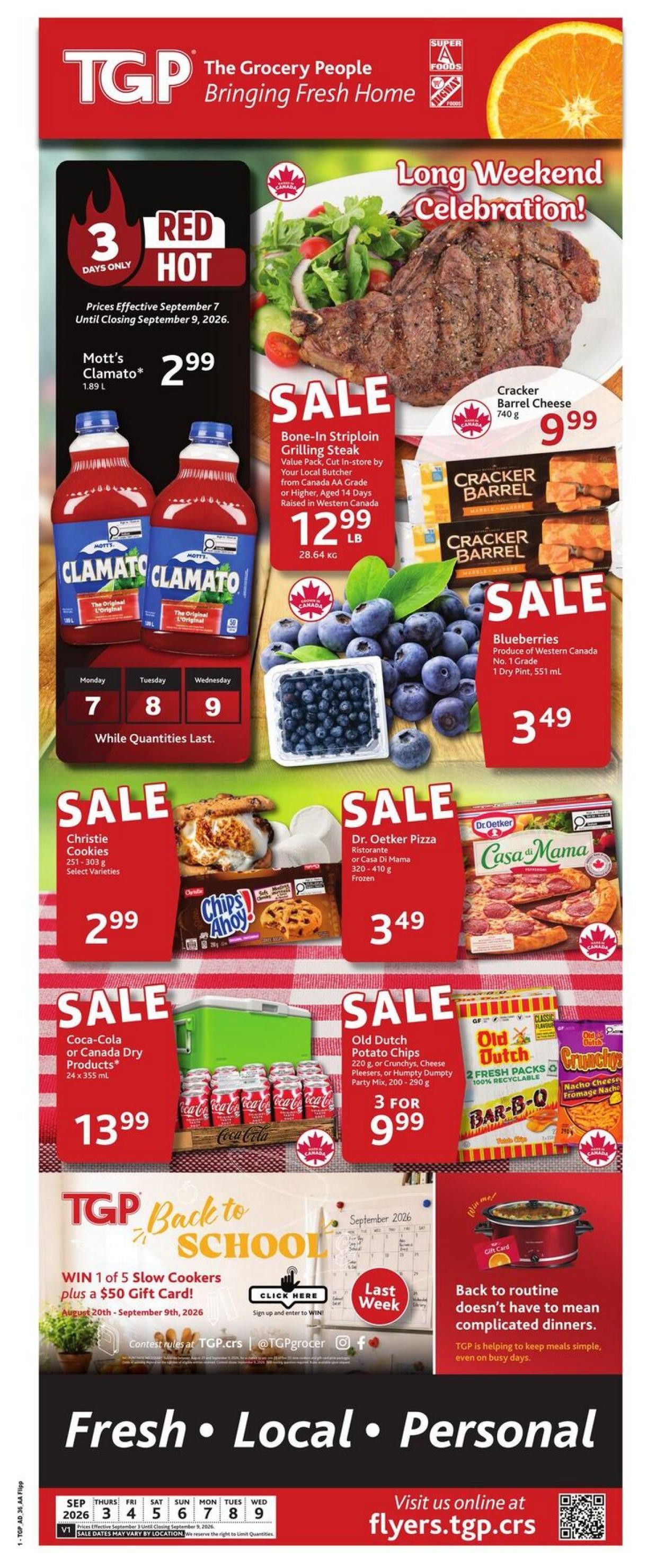 TGP The Grocery People Flyer September 3 to 9