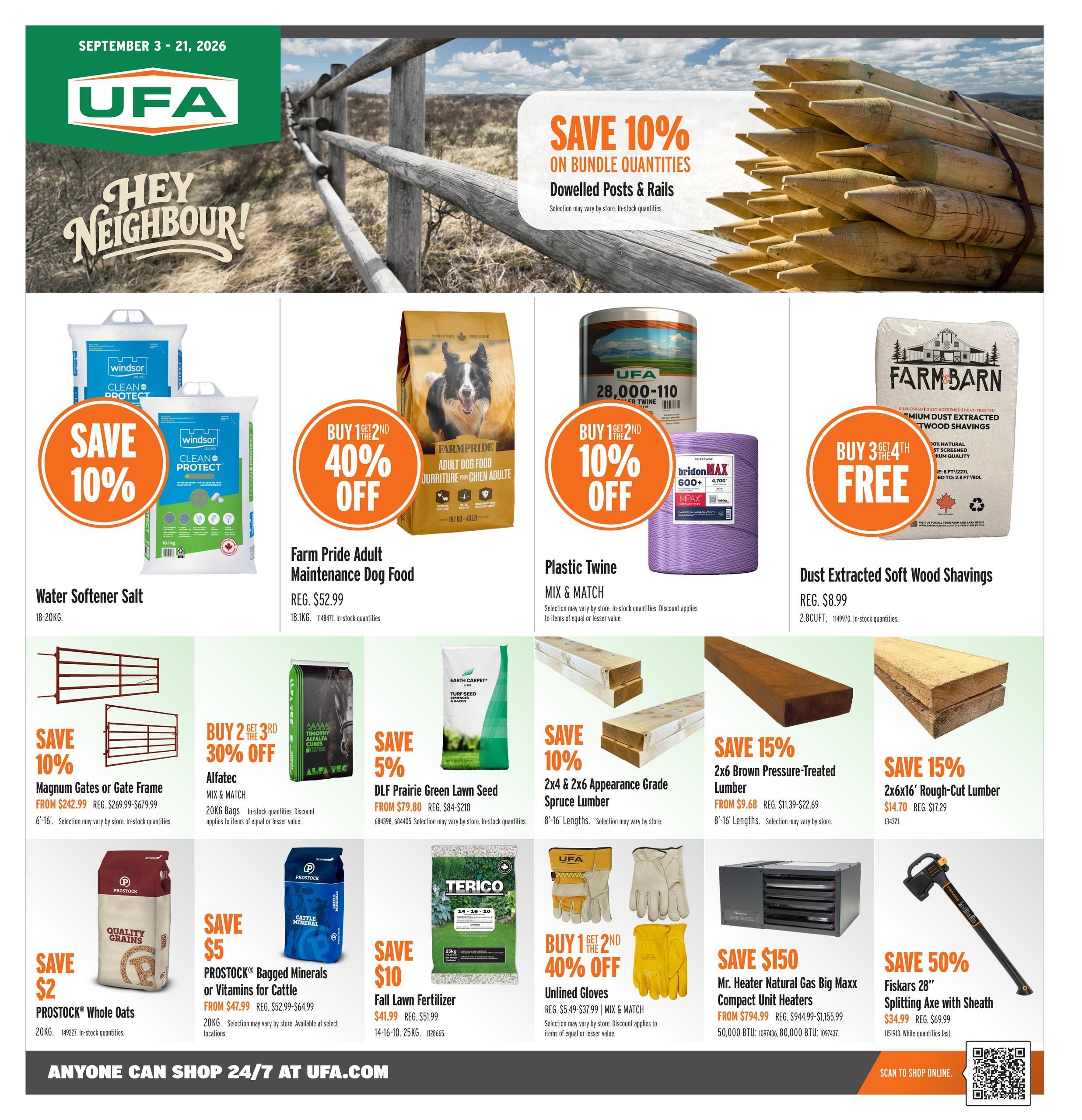 UFA Co-operative Limited Flyer September 3 to 21
