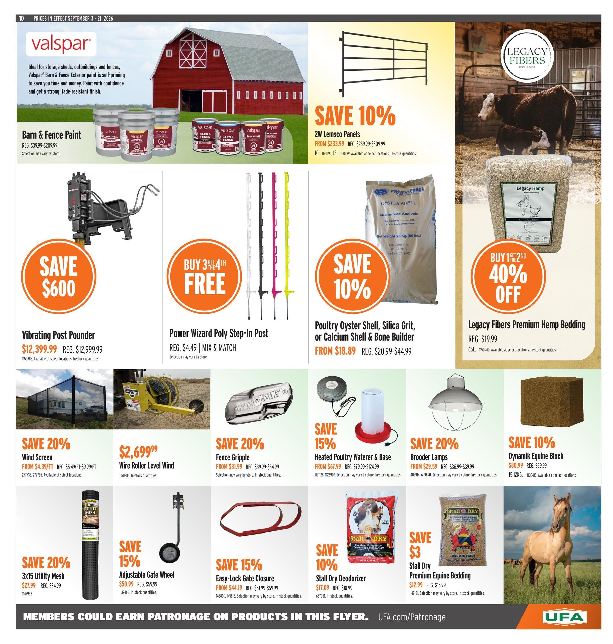 UFA Co-operative Limited Flyer September 3 to 21