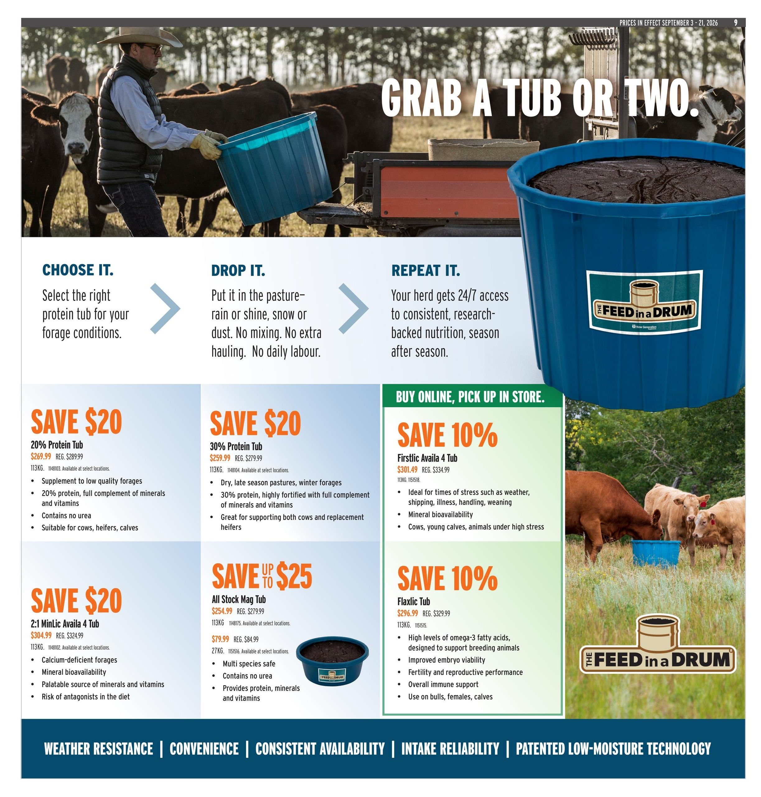 UFA Co-operative Limited Flyer September 3 to 21