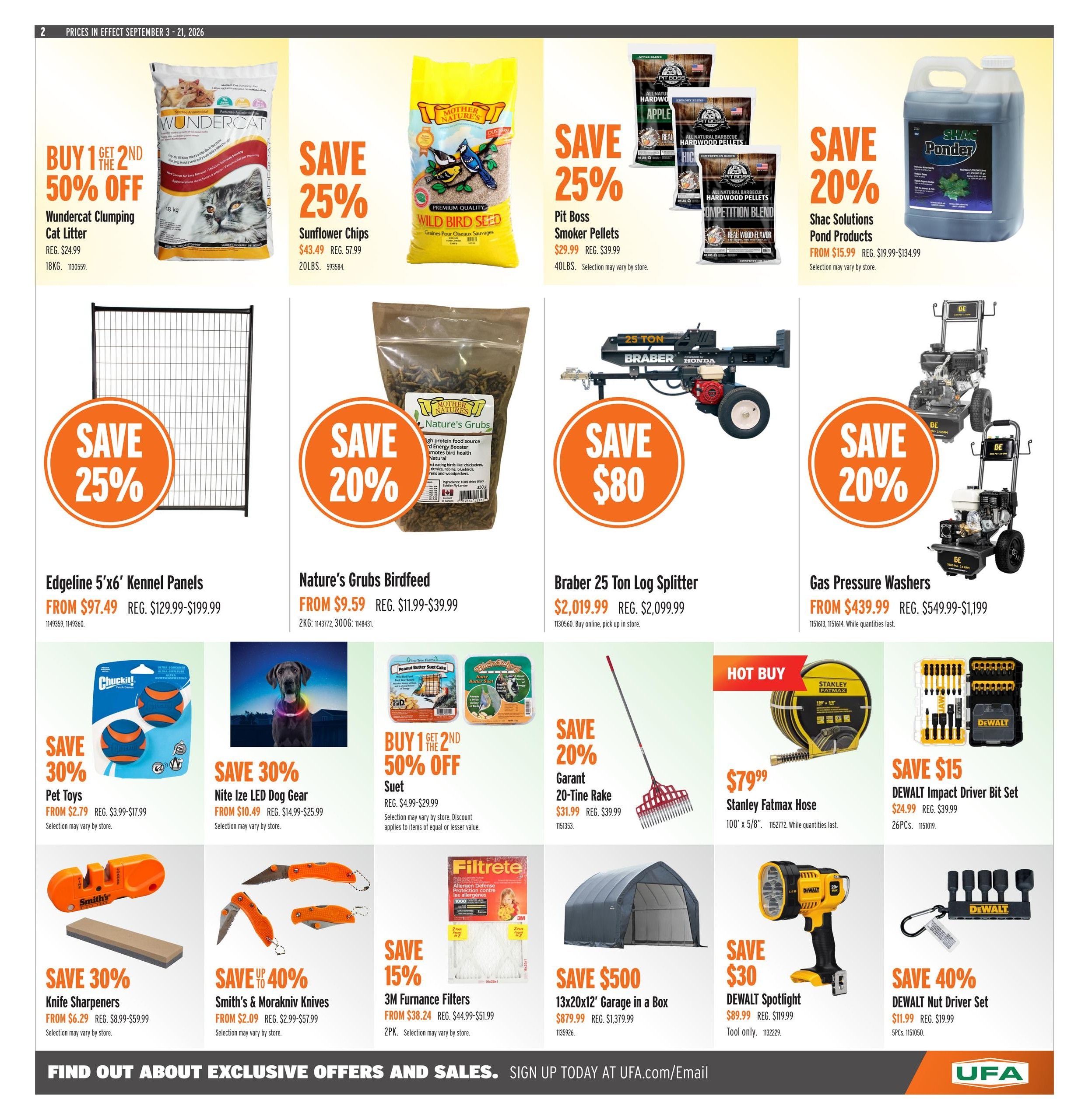 UFA Co-operative Limited Flyer September 3 to 21