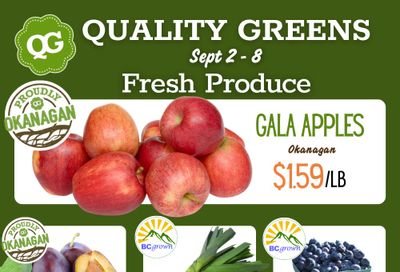 Quality Greens Flyer September 2 to 8