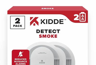 Home Depot: Kidde Battery-Operated Smoke Alarm with 2 AA Batteries (2-Pack) $49.97