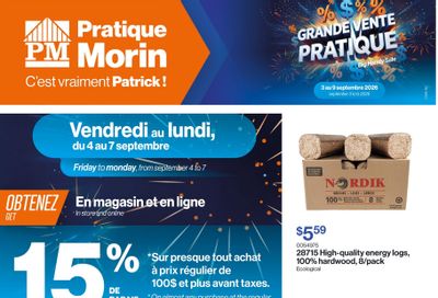 Patrick Morin Flyer September 3 to 9