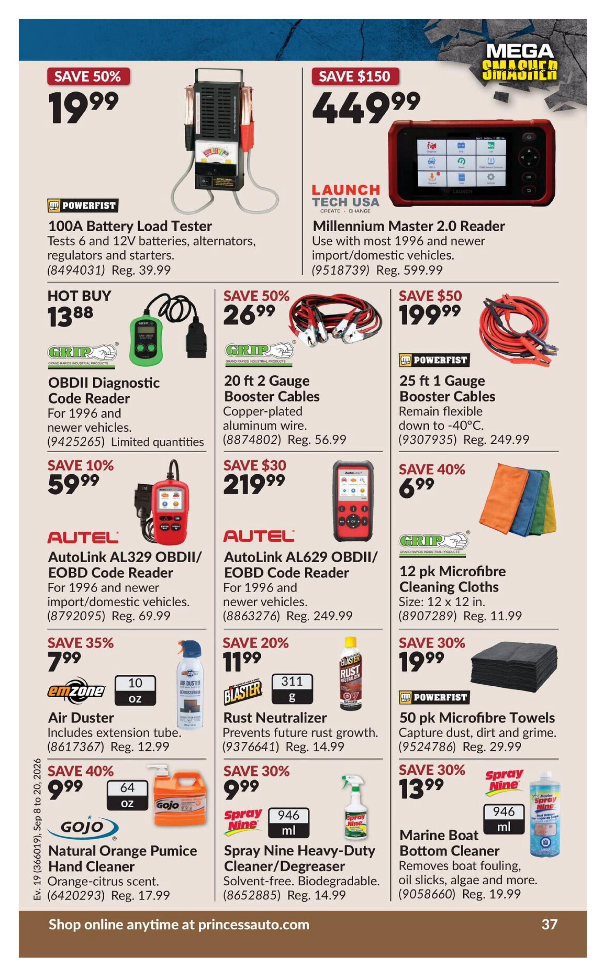 Princess Auto Flyer September 8 to 20