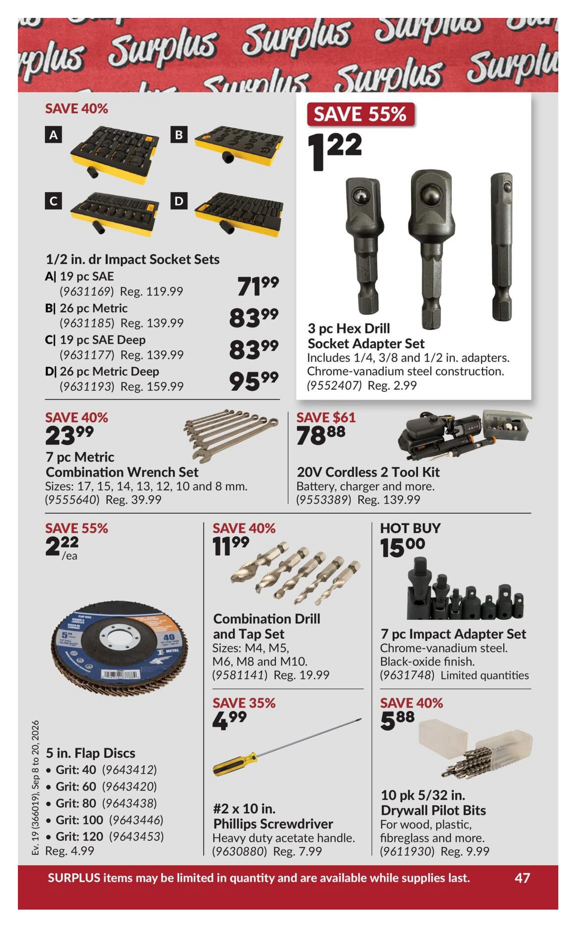 Princess Auto Flyer September 8 to 20