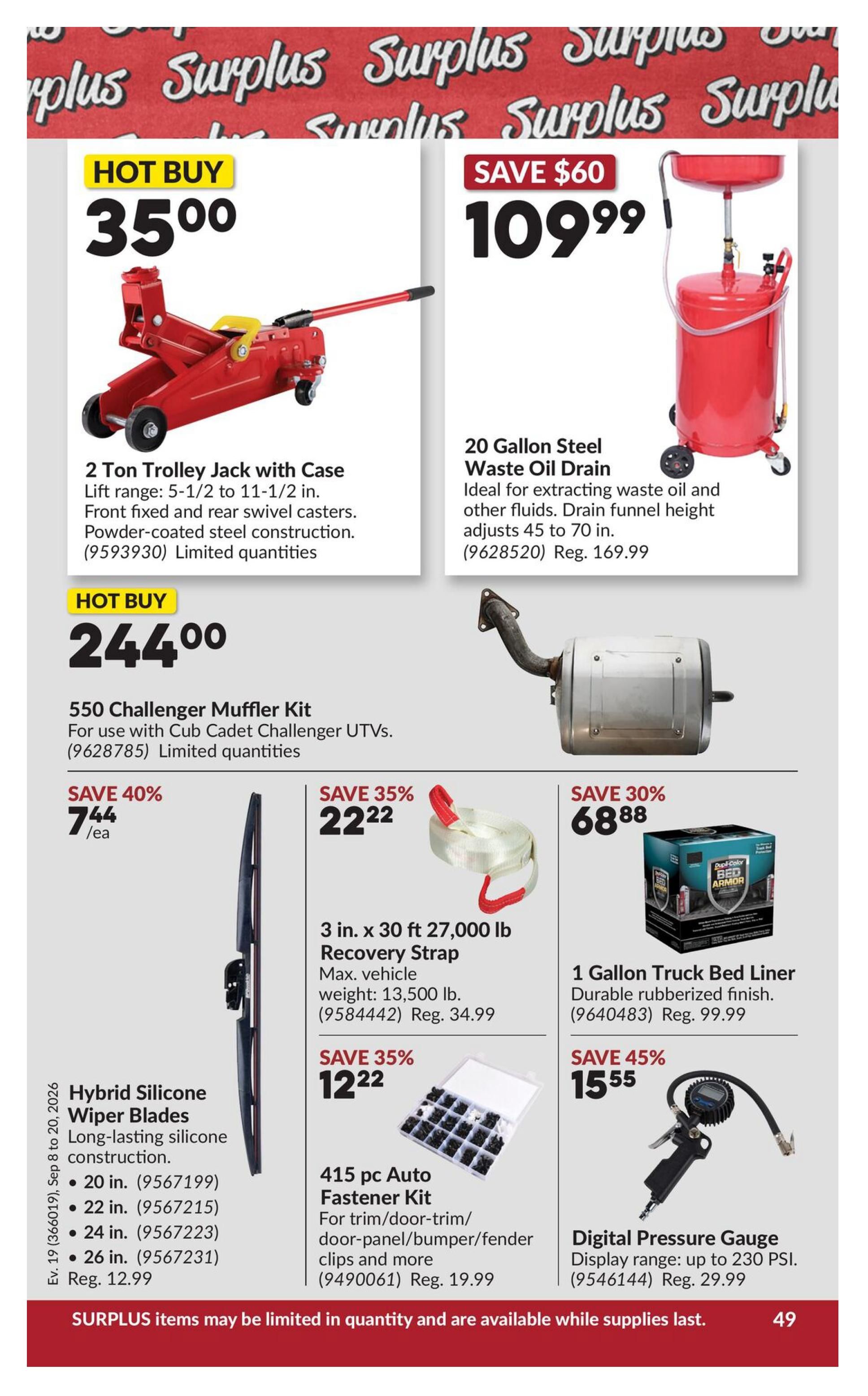 Princess Auto Flyer September 8 to 20