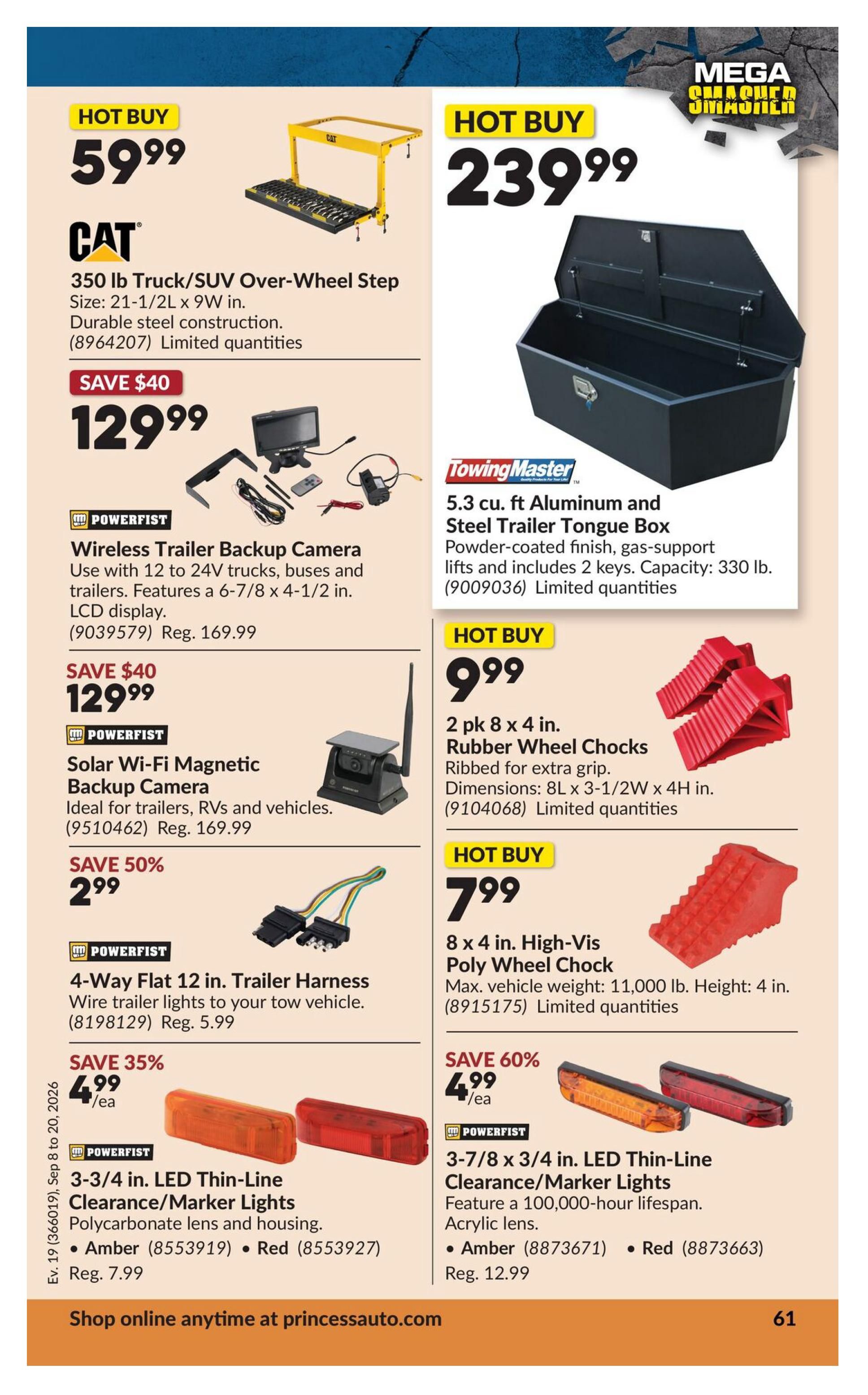 Princess Auto Flyer September 8 to 20