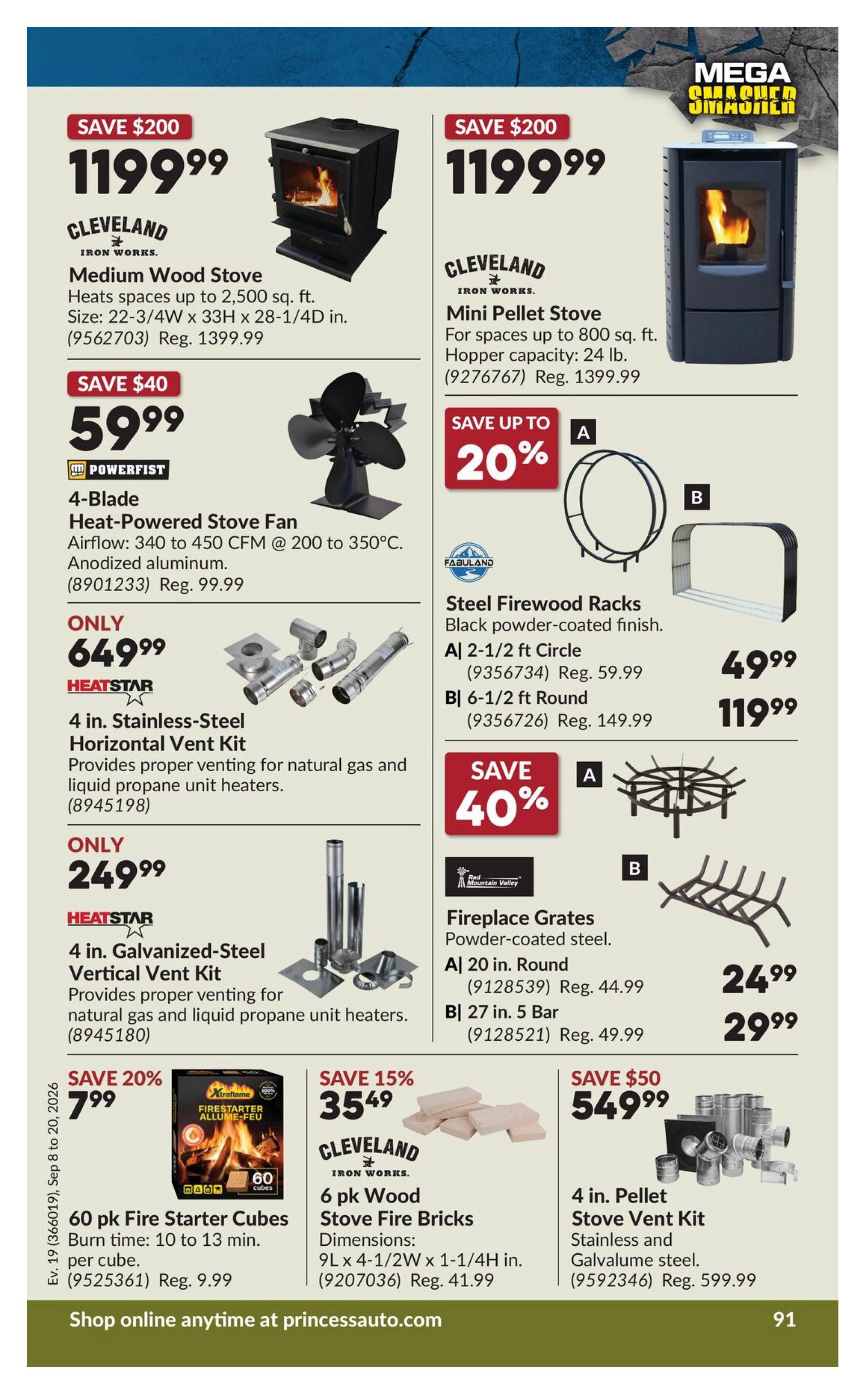 Princess Auto Flyer September 8 to 20