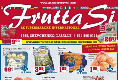 Frutta Si Flyer September 3 to 9