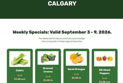 H&W Produce Flyer September 3 to 9