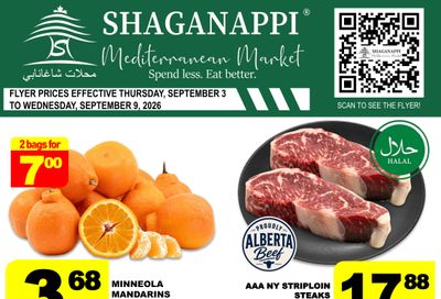 Shaganappi Mediterranean Market Flyer September 3 to 9