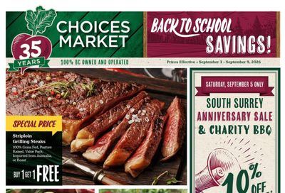 Choices Market Flyer September 3 to 9
