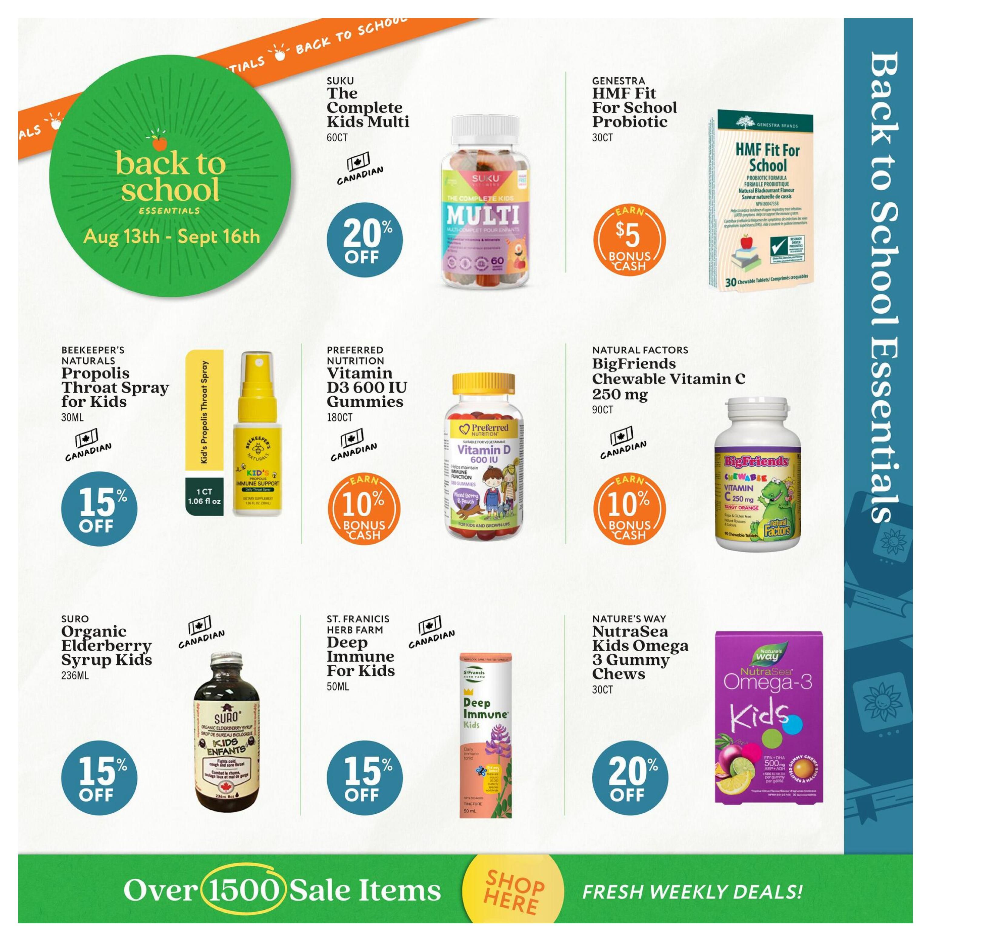 Community Natural Foods Flyer September 3 to 30